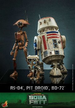 Hot Toys Star Wars The Mandalorian Action Figures 1/6 R5-D4, Pit Droid, & BD-72 - 0