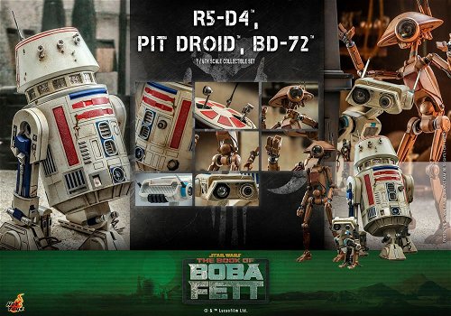 Hot Toys Star Wars The Mandalorian Action Figures 1/6 R5-D4, Pit Droid, & BD-72 - 5