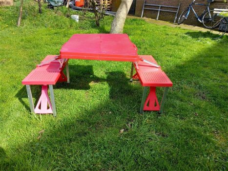 Inklapbare picknicktafel voor 4 personen - aluminium - 0