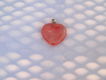 25x25 mm hartje van cherry quartz met zilverkleurig hangertje - 0 - Thumbnail