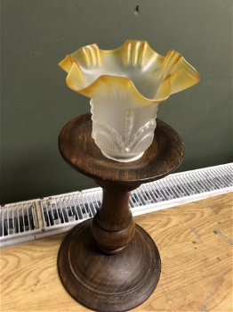 Antiek glazenkapje met gouden schulprandje - 2