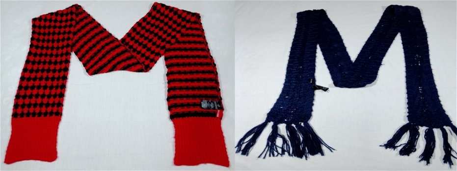 Sjaals - Donkerblauw & Rood En Zwart - H&M Divided - 1