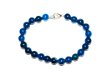 armband van 8 mm kralen blauwe jade met zilverkleurig slotje 20 cm lang, - 0 - Thumbnail