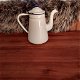 Emaille koffiepot wit met blauwe rand - 0 - Thumbnail