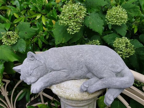 tuinbeeld poes van beton , kat - 1