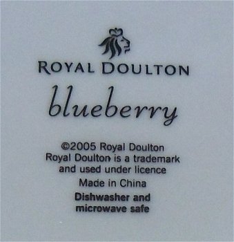 Als Nieuw! Prachtig Royal Doulton Blueberry servies.8 delig-32 stuks. - 7