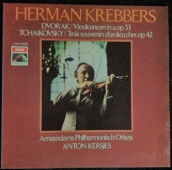 LP - Dvorak*Tchaikovsky - Vioolconcert, Herman Krebbers - 0