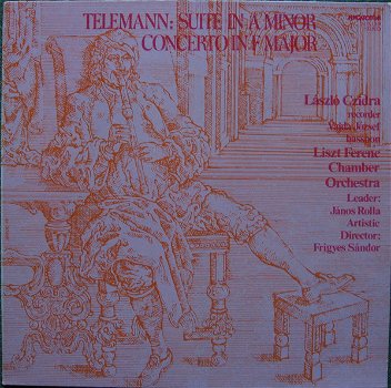 LP - Telemann - Suite in A minor, Concerto in F major - László Czidra - 0