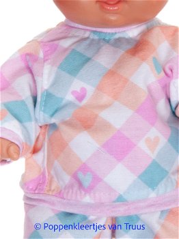 Paola Reina 34 cm Pyjama ruit/hartjes/multi - 1