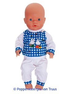 Mon Bébé 40 cm Pyjama Nijntje/blauw/wit