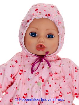 Baby Annabell 43 cm Jasje roze/hartjes/multi - 1