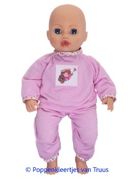 Baby Annabell 43 cm Pyjama roze/prinses - 0