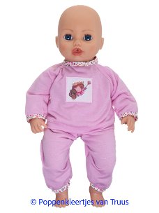 Baby Annabell 43 cm Pyjama roze/prinses