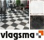 Landelijke plavuizen zwart en wit 33x33 rustieke vloertegels - 3 - Thumbnail