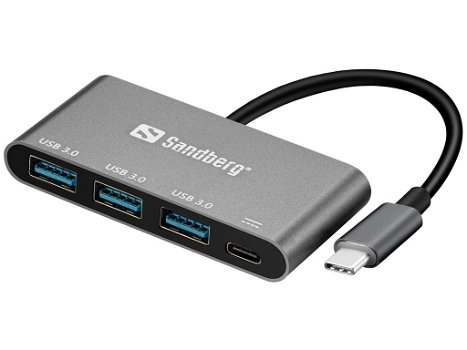 USB-C to 3x USB 3.0 Hub + PD - 0