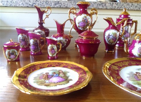 Limoges France Porselein Miniatuur Servies ( 19 Delig) - 1