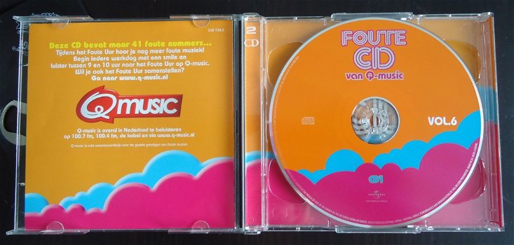 Te koop de originele dubbel-CD Foute CD Van Q-Music Volume 6 - 2