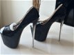 Extreem hoge nieuwe zwarte pumps hak 19 cm - 2 - Thumbnail