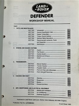 Workshop Manual Land Rover Defender (90/110/130) - 3