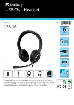 USB Chat Headset aansluiting USB op PC Laptop - 3