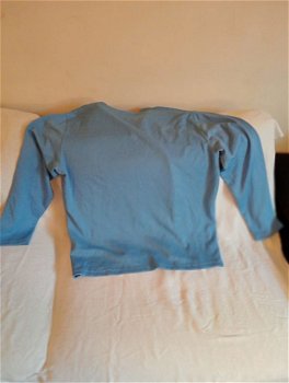 XL blauw unisex overhemd - 1