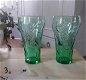 6x Coca cola glas / glazen - groen / groenachtig glas - 4 - Thumbnail