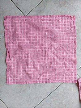 5 x roze place mat of theedoek. - 2