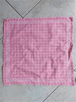 5 x roze place mat of theedoek. - 4