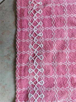 5 x roze place mat of theedoek. - 5