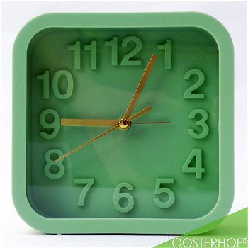 Alarm Clock Green 837-165300 13 x 13 x 5,2 Mintgroen - 1