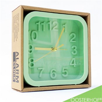 Alarm Clock Green 837-165300 13 x 13 x 5,2 Mintgroen - 4