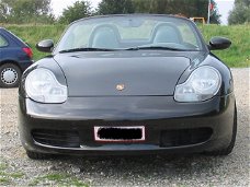Porsche boxster 2500cc, 1997, 226000km, zwart metalic, zwarte 18" cup velgen, witte lichten