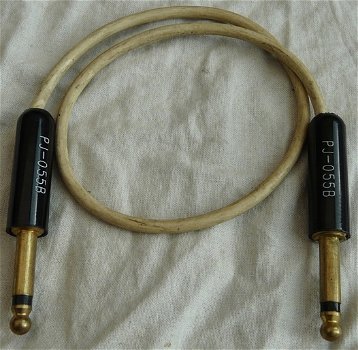 Audio Plug Jack & kabel (55cm), type: PJ-055B, Headset / Radio, US Army, jaren'50/'60.(Nr.10) - 0