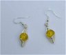 gele glas kralen sieraden set - 2 - Thumbnail