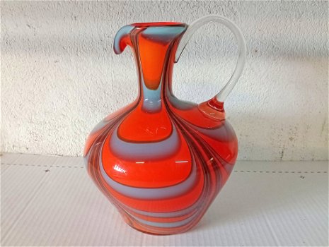 oranje vaas van opaline glas - 0