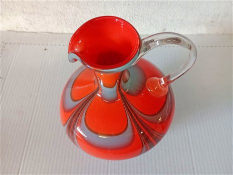 oranje vaas van opaline glas - 1