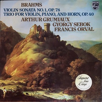 LP - BRAHMS - Violin Sonata - Arthur Grumiaux, Gyorgy Sebok, Francis Orval - 0