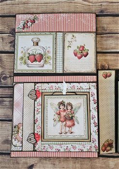 KIT Strawberry Lane Single Folio Low Budget project handmade 21x21 cm paper collection - 4