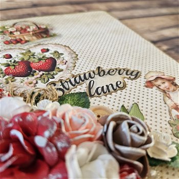 KIT Strawberry Lane Single Folio Low Budget project handmade 21x21 cm paper collection - 5