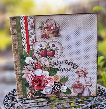 KIT Strawberry Lane Single Folio Low Budget project handmade 21x21 cm paper collection - 7