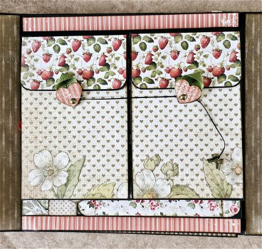 KIT Double folio Strawberry lane scrapqueen designs papercollection 21x21cm - 5