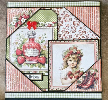 Finished Project handmade by scrapqueen the double Folio Strawberry lane - 5