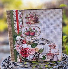 Finished Project handmade by scrapqueen single Folio Strawberry lane