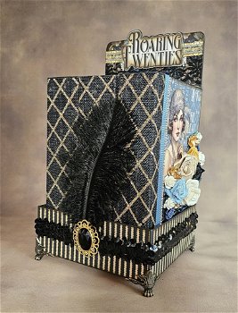 Finished Project handmade by scrapqueen the Roaring Twenties mini albums in a box with a twist - 1