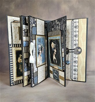 Finished Project handmade by scrapqueen the Roaring Twenties mini albums in a box with a twist - 5