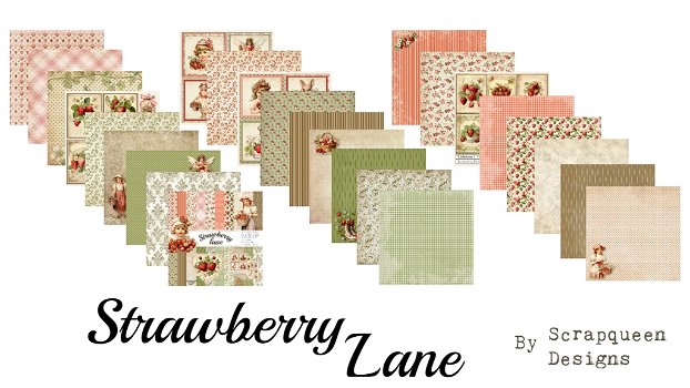 Paper collection strawberry lane 21x21 cm - 0