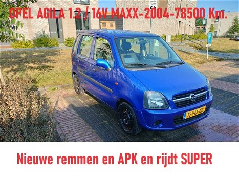 OPEL AGILA 1.2 / 16V MAXX / 2004 / 78.500 Km. = 1.885,-- - 0