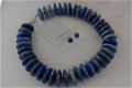 LAPIS LAZULI (3 cm) ketting/oorhanger-set - 1 - Thumbnail