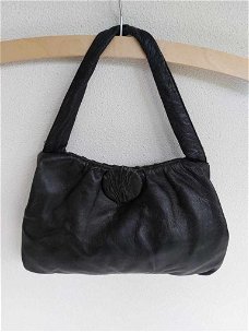 Vintage zwarte dames tas.