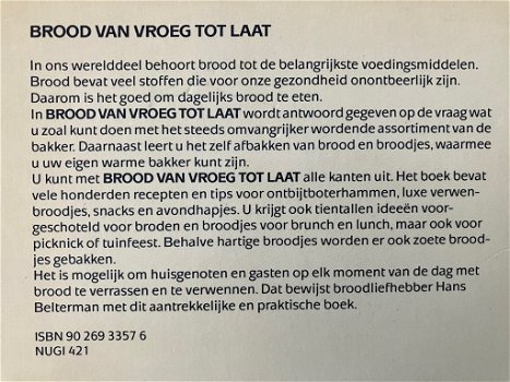 Brood van vroeg tot laat - Hans Belterman - 1